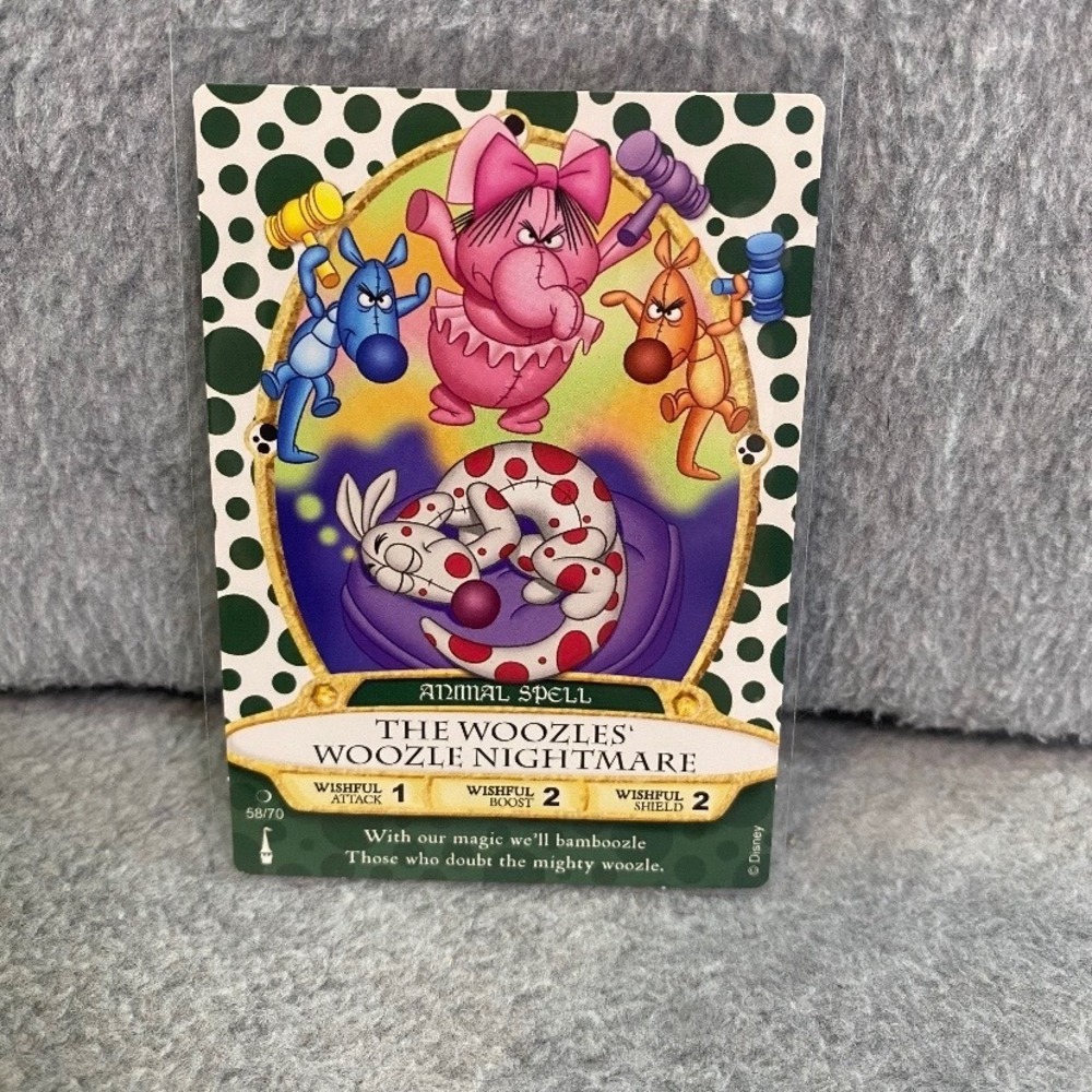 Disney Sorcerers of the Magic Kingdom Card Woozle Nightmare 58/70 WDW Game EUC
